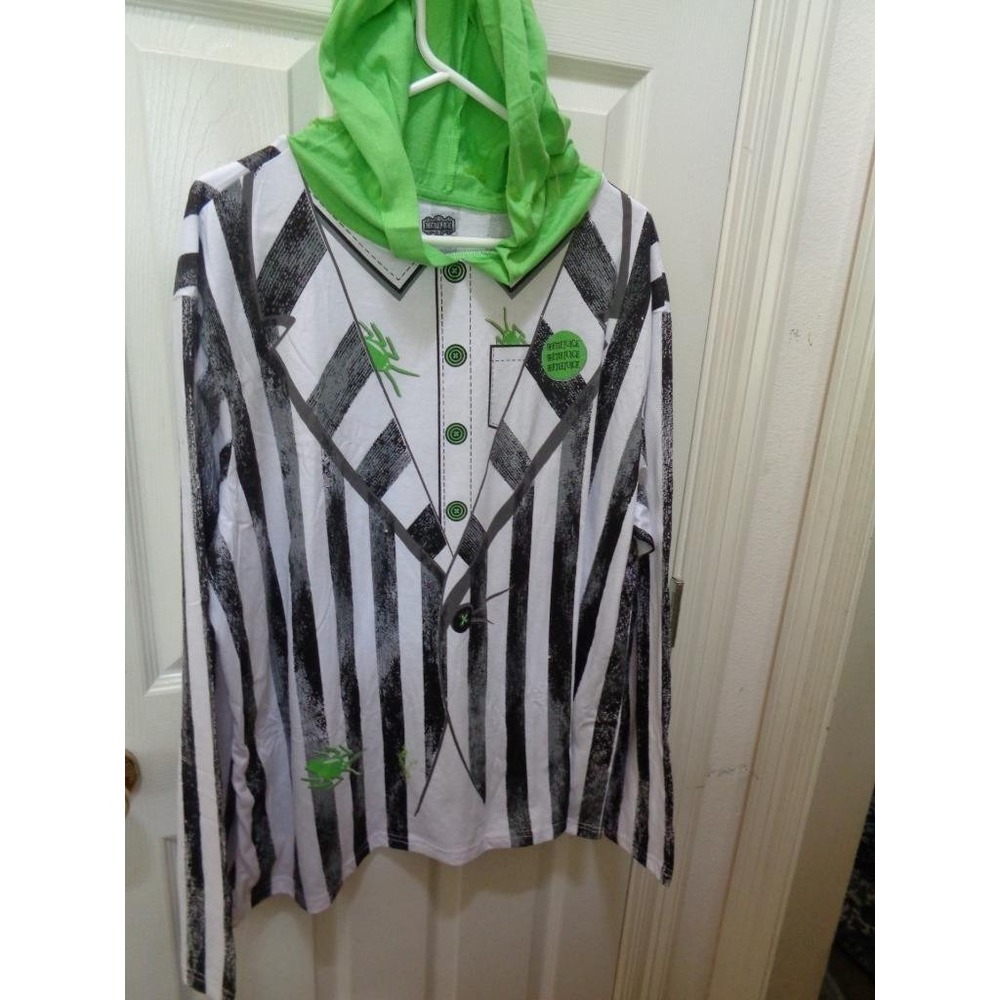 Hoodie T-Shirt Costume BEETLEJUICE Men's 2XL NWOT